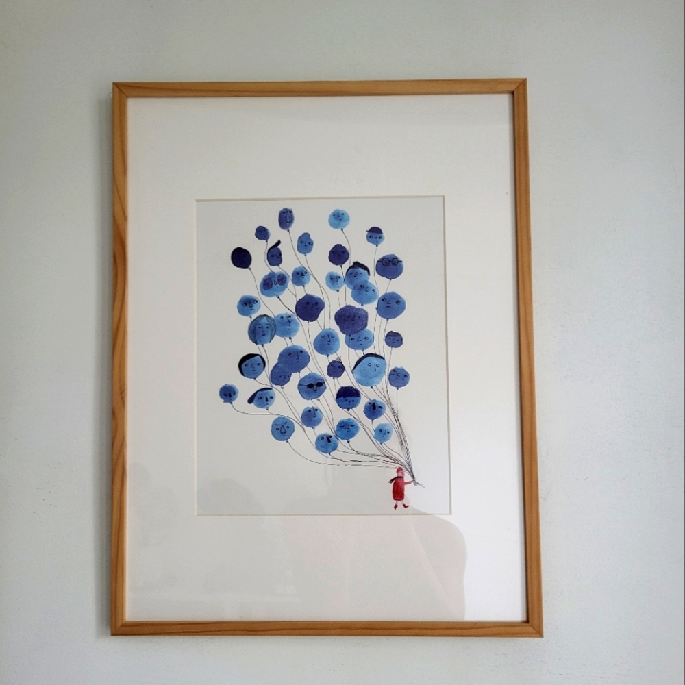 IKEA Bredaryd Pine Frame with Print